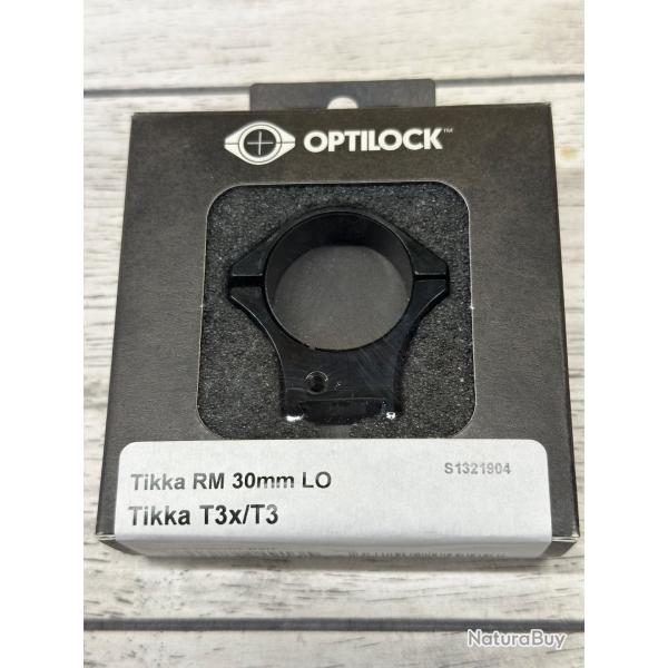 Montage fixe Tikka T3X/T3 30mm bas - Optilock