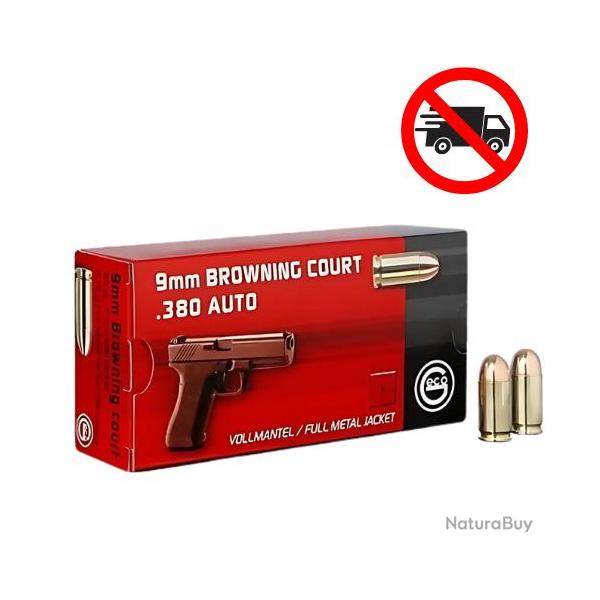 MUNITIONS GECO 9MM COURT /380ACP FMJ X50