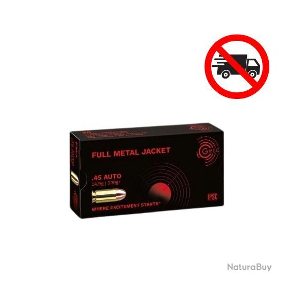 MUNITION GECO 45 ACP FMJ 230GRS X50