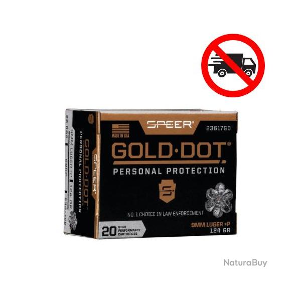 MUNITIONS SPEER 9MM 124GR GDHP GOLD DOT