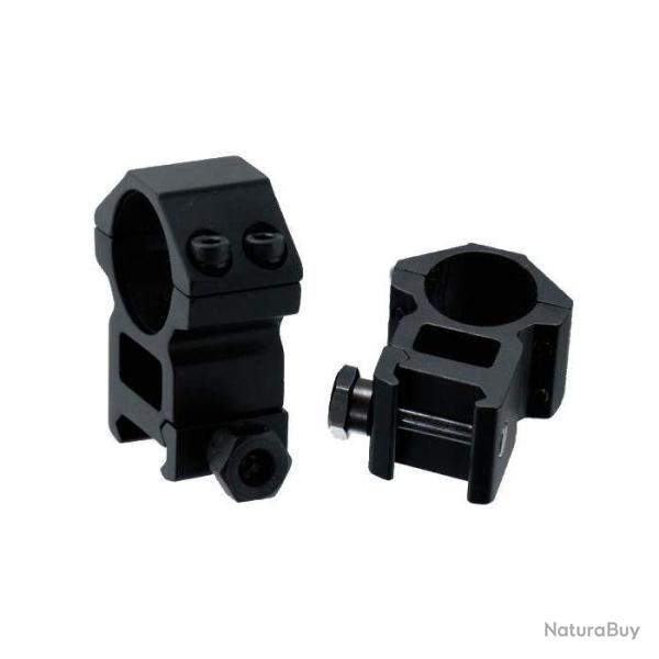 2X COLLIERS DE MONTAGE UTG DIA 25.4 RAIL 21MM PICATINNY WEAVER