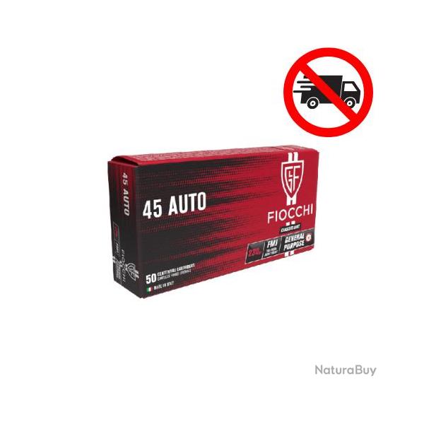 MUNITION FIOCCHI 45 ACP FMJ 230GR X50