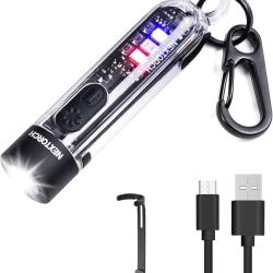 LAMPE PORTE K40 CLE NEXTORCH LED ROUGE/BLEU / UV USB-C