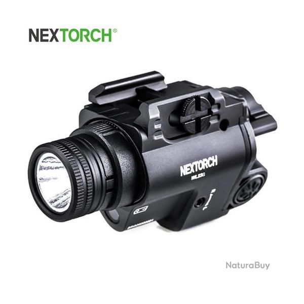 Lampe arme de poing Nextorch WL23G - 1300 Lumens + laser Rouge - Fixation sur rail