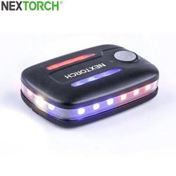 Lampe rechargeable fixations multiples UT22 - &eacute;clairage blanc + strobe rouge/bleu 11 lumens