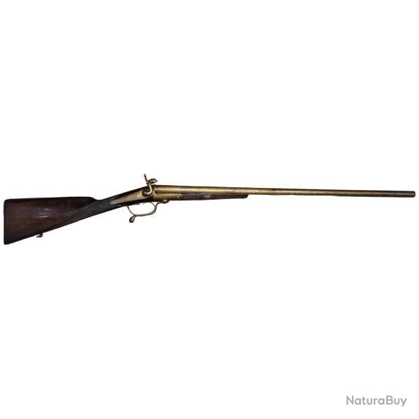 FUSIL DE CHASSE PERCUSSION A BROCHE A CLEF BERANGER CAL : 16 A BROCHE