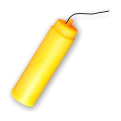 Fil Elastique Pour Esches MOYEN 60M, Jaune