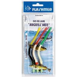 Bas de ligne Anguill Mer - 3 Hame&ccedil;ons 1/0, Tricolore
