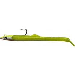 Leurre souple arm&eacute; Raglou Hybrid Eel 20 CM, Jaune Fluo