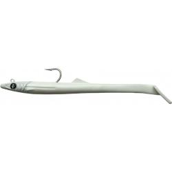 Leurre souple arm&eacute; Raglou Hybrid Eel 15 CM, Blanc