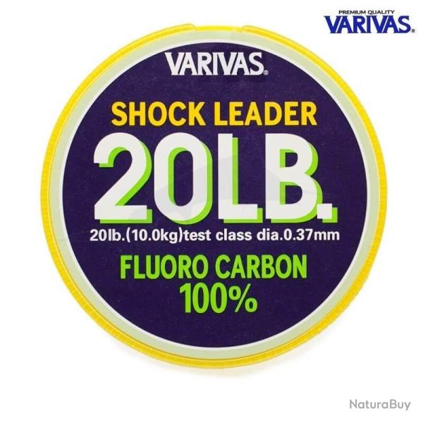 Shock Leader Fluorocarbone 20LB-30M, Jaune