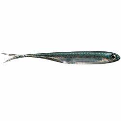 Leurre souple Flash J Split 4" (X6), 03 Neon Green/silver
