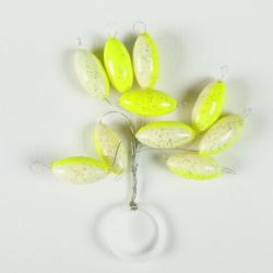 Perles flottantes Ovales Yellow