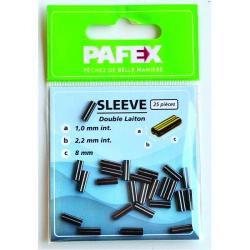 Sleeve Double L 6MM-DIAM 1.5MM, Laiton