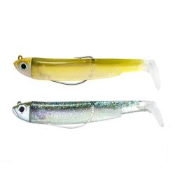 Leurre souple Double Combo Black Minnow Shore 12CM-12GR, Ghost Minnow - Wakasagi