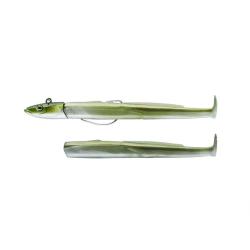 Leurre souple Combo Offshore Black Eel 11CM-15GR, Khaki