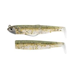 Leurre souple Combo Black Minnow Shore 11CM-8GR, Khaki Glitter