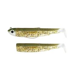Leurre souple Combo Black Minnow Shore 12CM-12GR, Khaki Glitter