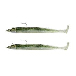 Leurre souple Double Combo Crazy Paddle Tail Shore 15CM-10GR, Ghost Minnow