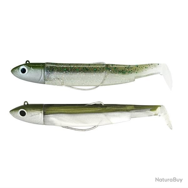 Leurre souple Double Combo Black Minnow Offshore 9CM-10GR, Khaki - Ghost Minnow