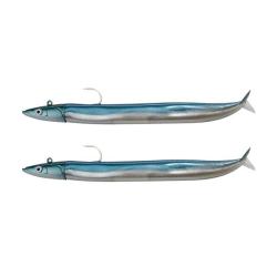 Leurre souple Double Combo Crazy Sand Eel Offshore 15CM-20GR, Pearl Blue