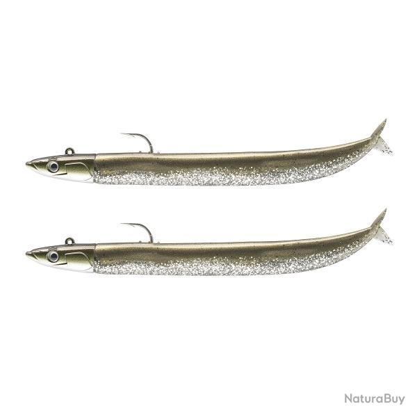 Leurre souple Double Combo Crazy Sand Eel Offshore 15CM-20GR, Khaki Strike