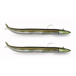 Leurre souple Double Combo Crazy Sand Eel Offshore 15CM-20GR, Khaki