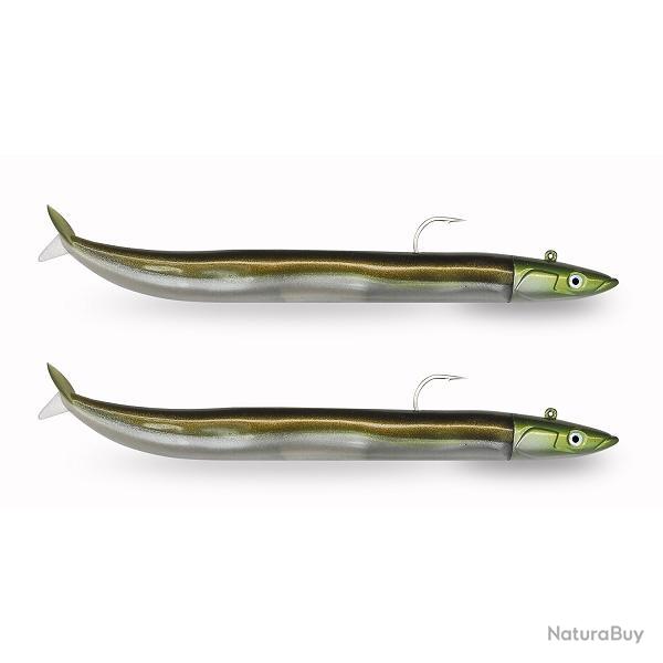 Leurre souple Double Combo Crazy Sand Eel Offshore 15CM-20GR, Khaki