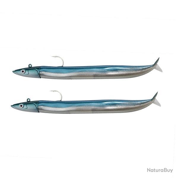 Leurre souple Double Combo Crazy Sand Eel Offshore 12CM-15GR, Pearl Blue
