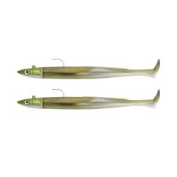 Leurre souple Double Combo Crazy Paddle Tail Offshore 12CM-15GR, Khaki