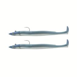 Leurre souple Double Combo Crazy Paddle Tail Offshore 10CM-10GR, Pearl Blue