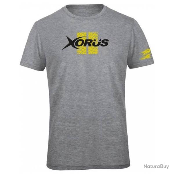 Tee-Shirt Xorus XL, Gris Clair Chine Et Jaune