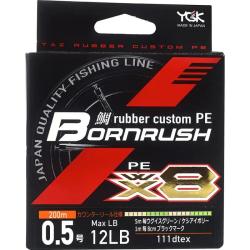 Tresse Bornrush WX8 Rubber Custom 200m 0.8 200 M