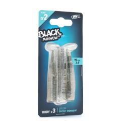 Leurre souple Corps de rechange Black Minnow 9cm (x3) 9CM, Ghost Minnow
