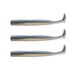 Leurre souple Corps de Rechange Crazy Paddle Tail 12cm (x3) 12CM, Electric Blue