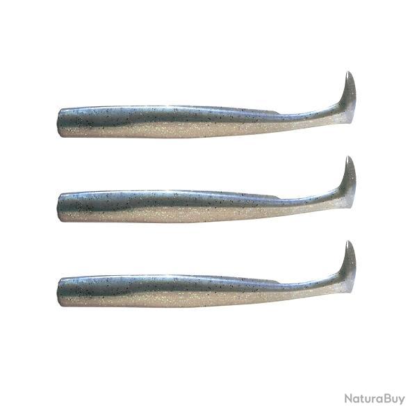 Leurre souple Corps de Rechange Crazy Paddle Tail 12cm (x3) 12CM, Electric Blue