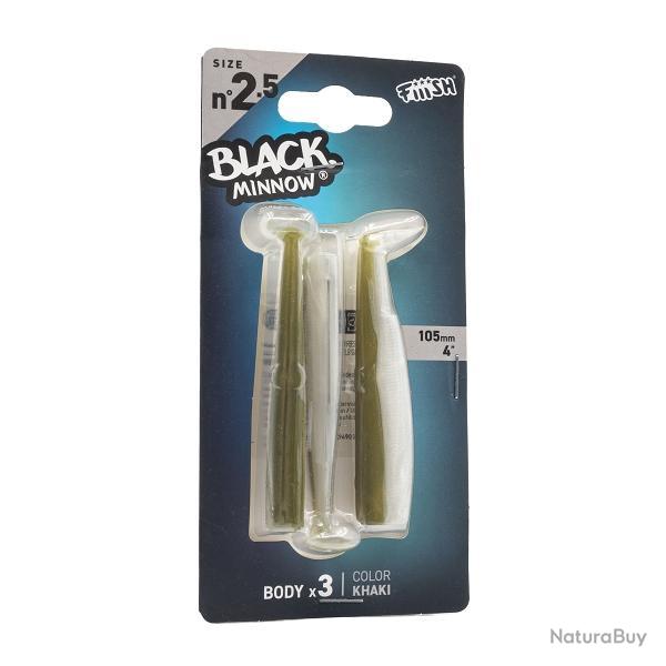 Leurre souple Corps de rechange Black Minnow 10.5cm (x3) 10.5CM, Khaki