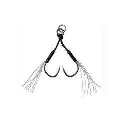 Hame&ccedil;on Drag Metal Assist Hook Double 13, Clear Tinsel