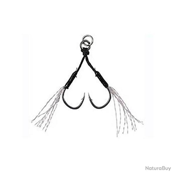 Hame�on Drag Metal Assist Hook Double 8, Clear Tinsel