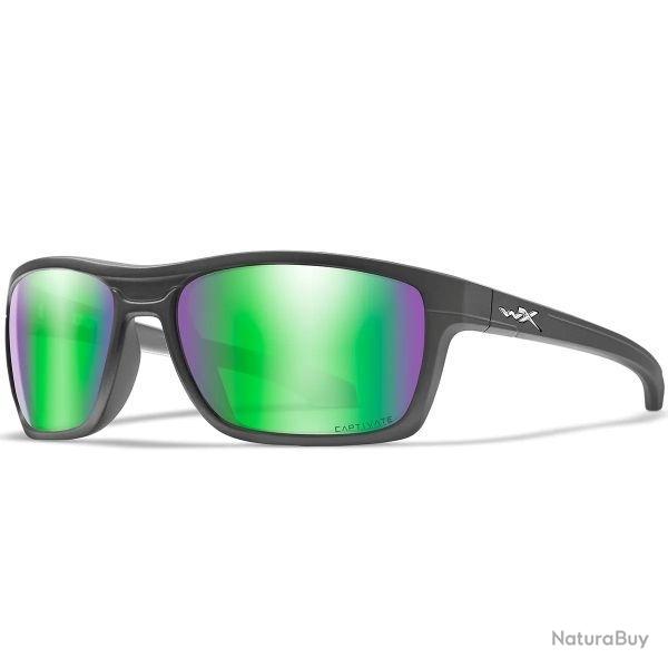 Lunettes Kingpin Captivate Polarized Green Mirror / Matte Graphite Frame