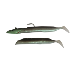 Leurre souple Sandy Andy Jig 10cm 10CM-12GR, Olive Abalon