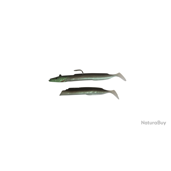 Leurre souple Sandy Andy Jig 10cm 10CM-12GR, Olive Abalon