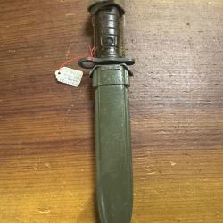 ba&iuml;onnette italienne m4 poign&eacute;e marron cannelure