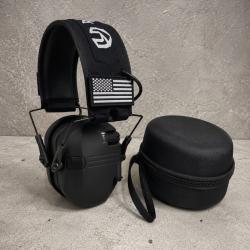 Casque antibruit &eacute;lectronique black avec protection rigide- Protection auditive - Neuf