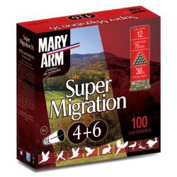 Cartouches MARY ARM PACK SUPER MIGRATION - Cal 12/70 - 36Gr - PLOMBS N&deg;4+6 - BJ - X100
