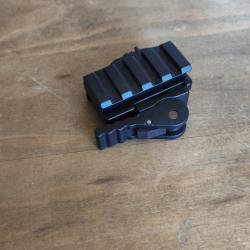 Rail &eacute;l&eacute;vateur tactique QD &agrave; profil bas, 20mm, 3 fentes, 5 fentes, Rail Picatinny, adaptateur de mon