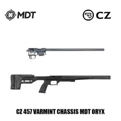 Carabine 22LR CZ 457 Varmint Chassis MDT ORYX Noir 20'' filet&eacute;