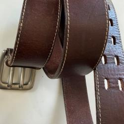 Ceinture en cuir marron t100