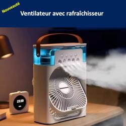 Ventilateur climatiseur 3 en 1 Mini refroidisseur d'air LED veilleuse Portable humidificateur