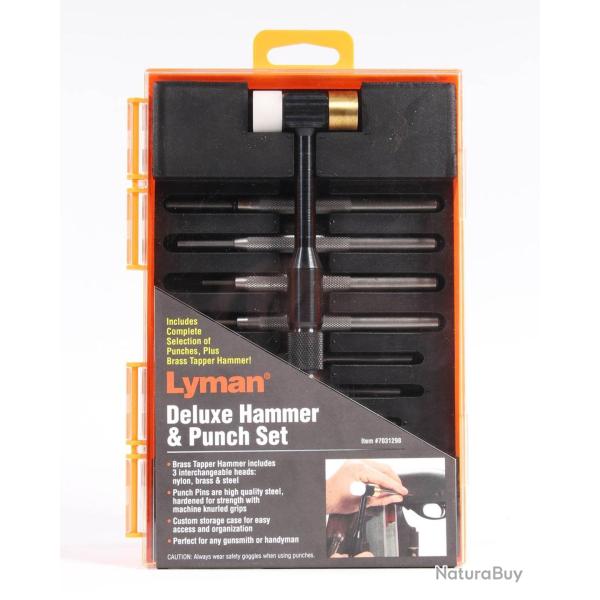 Kit Deluxe Marteau et chasses goupilles Lyman